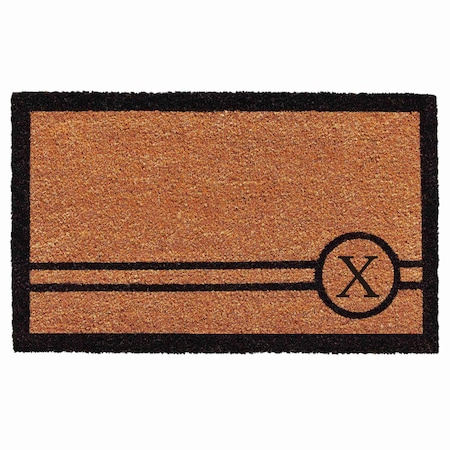 Calloway Mills Monogram Door Mat, Black, Natural, 18 in W x 30 in L 153071830X